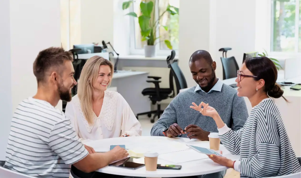 Besprechungsmoment im Büro